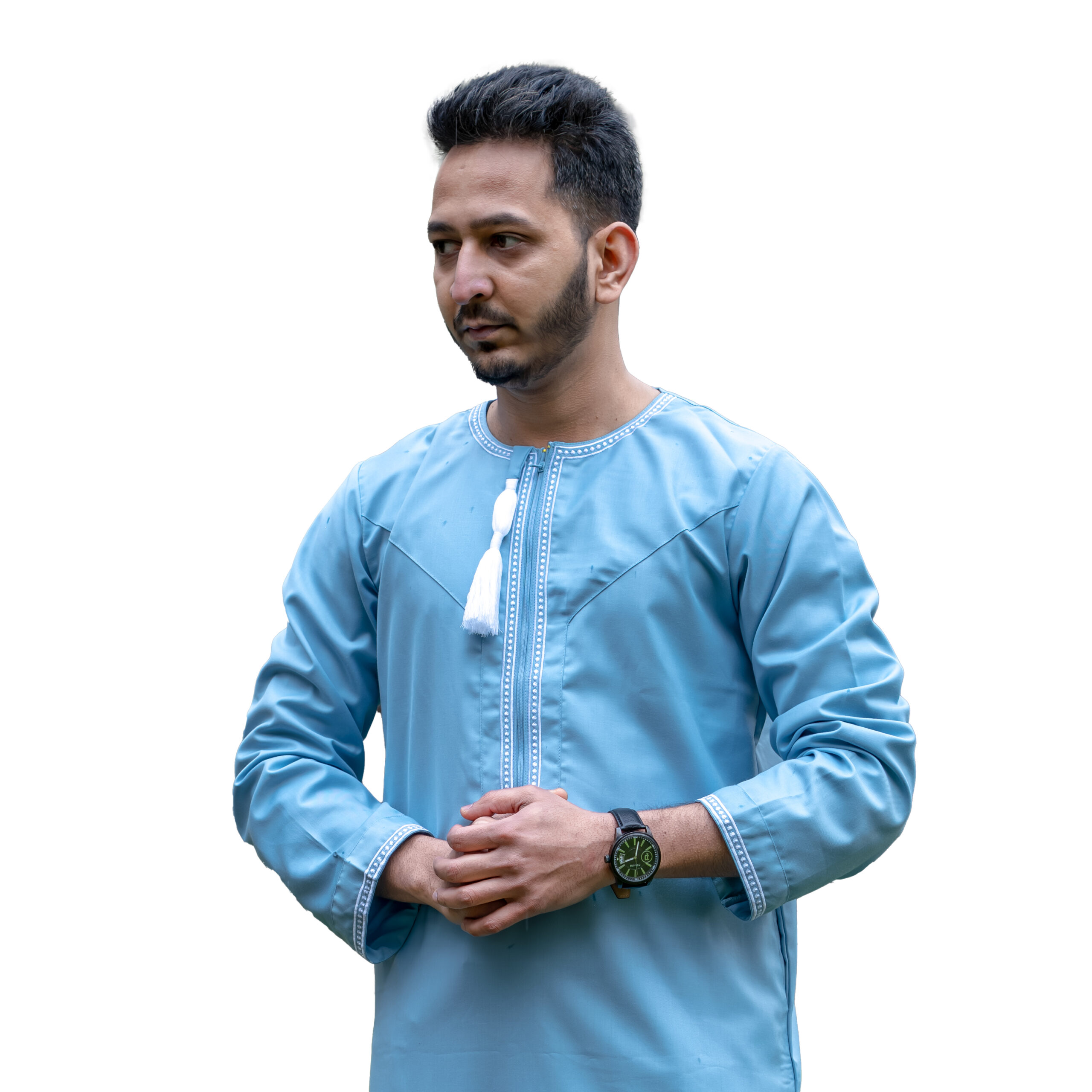 Jalabib Personalized sky blue Thobe